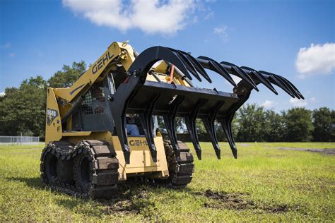 using grapple rake on cat skid steer|grapple attachment for skid steer.